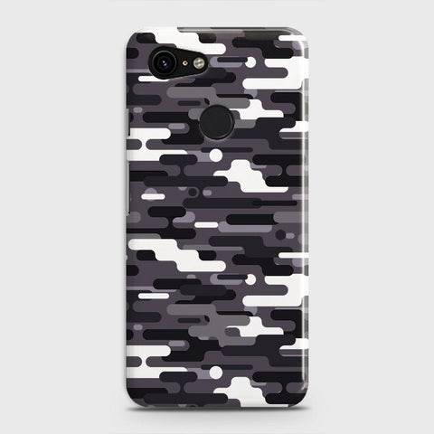 Google Pixel 3 XL Cover - Camo Series 2 - Black & White Design - Matte Finish - Snap On Hard Case with LifeTime Colors Guarantee