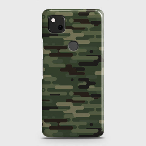 Google Pixel 4a Cover - Camo Series 2 - Light Green Design - Matte Finish - Snap On Hard Case with LifeTime Colors Guarantee