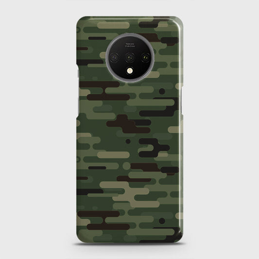 OnePlus 7T Cover - Camo Series 2 - Light Green Design - Matte Finish - Snap On Hard Case with LifeTime Colors Guarantee