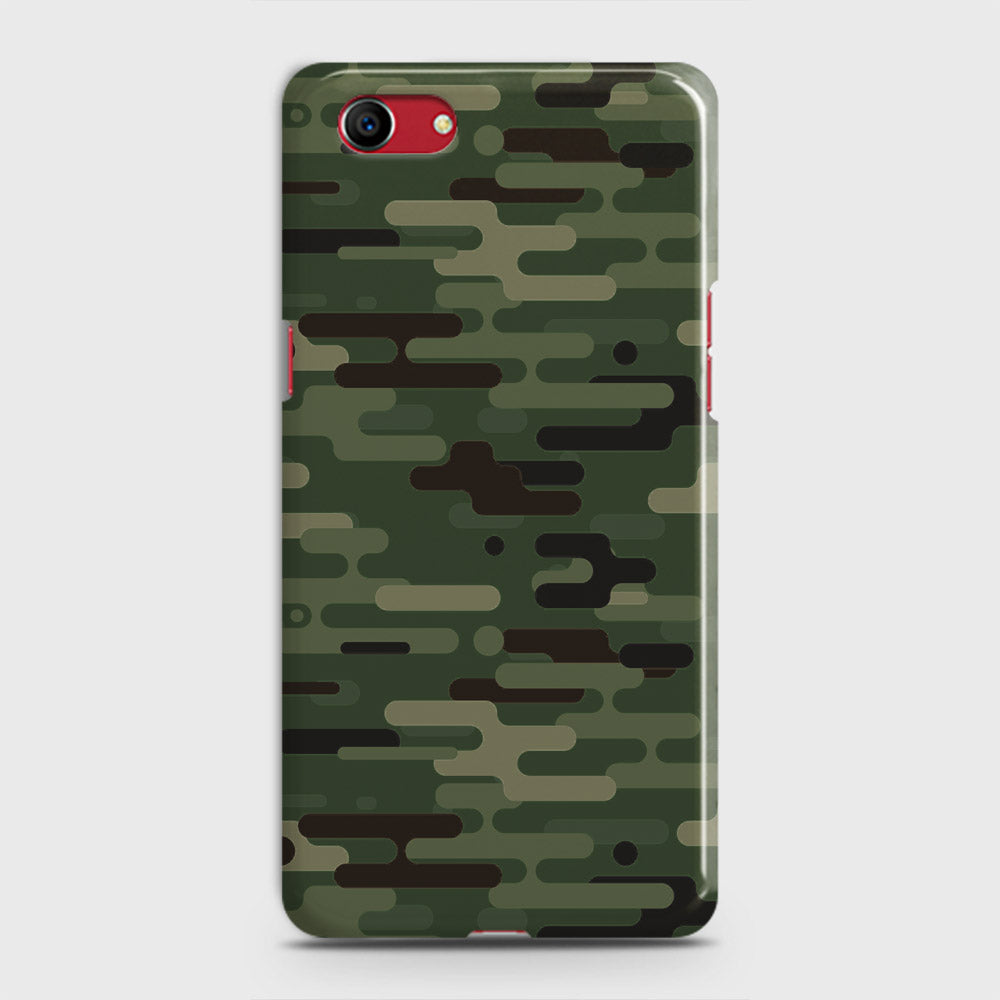 Oppo A1k  Cover - Camo Series 2 - Light Green Design - Matte Finish - Snap On Hard Case with LifeTime Colors Guarantee