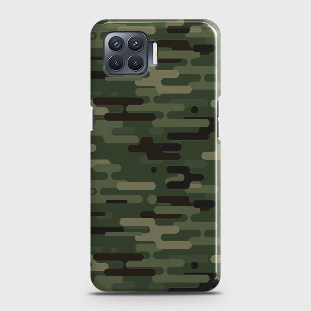 Oppo F17 Cover - Camo Series 2 - Light Green Design - Matte Finish - Snap On Hard Case with LifeTime Colors Guarantee