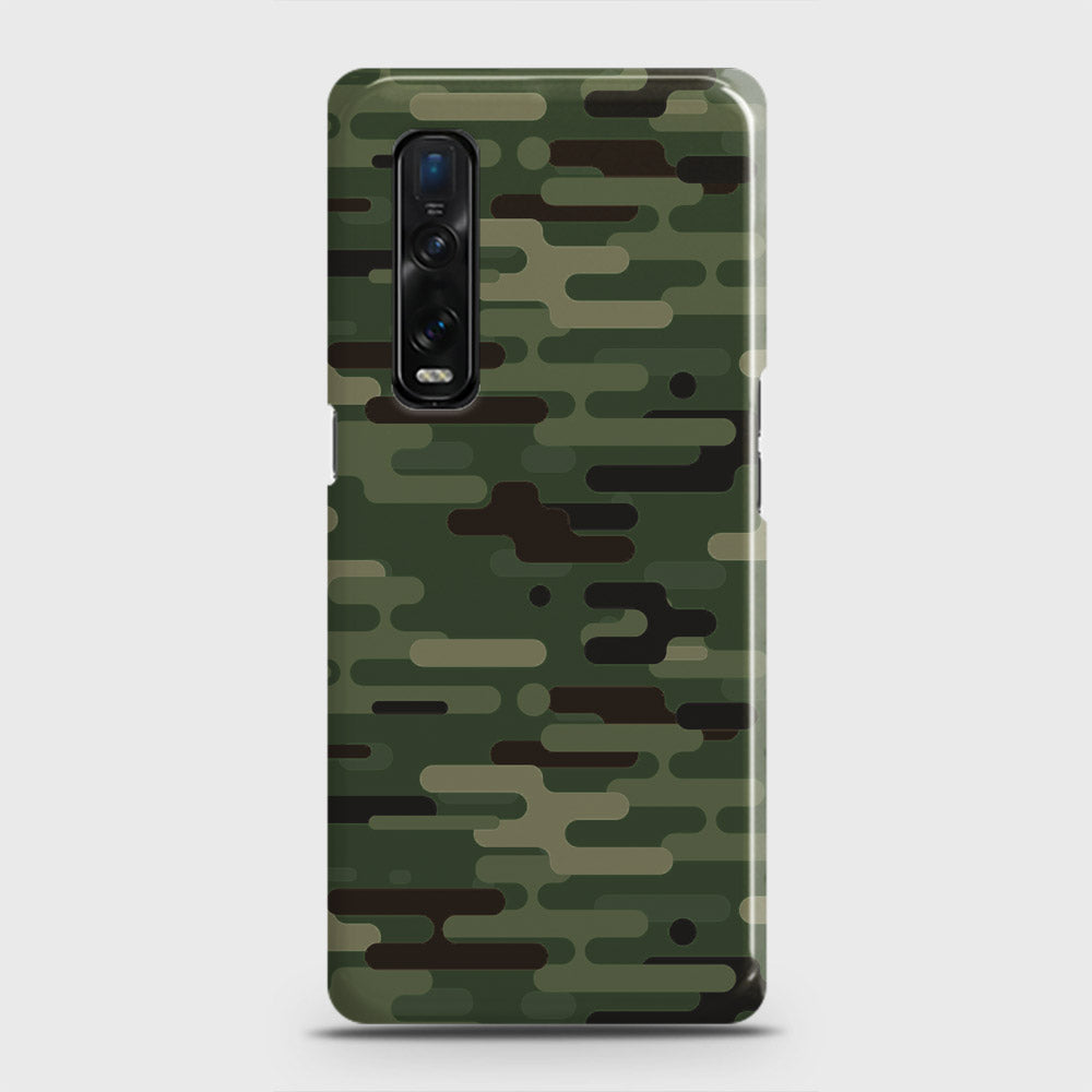 Oppo Find X2 Pro Cover - Camo Series 2 - Light Green Design - Matte Finish - Snap On Hard Case with LifeTime Colors Guarantee