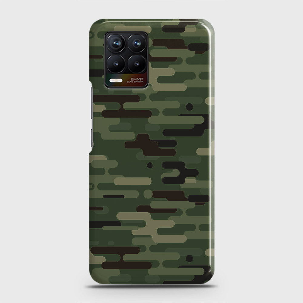 Realme 8 Cover - Camo Series 2 - Light Green Design - Matte Finish - Snap On Hard Case with LifeTime Colors Guarantee