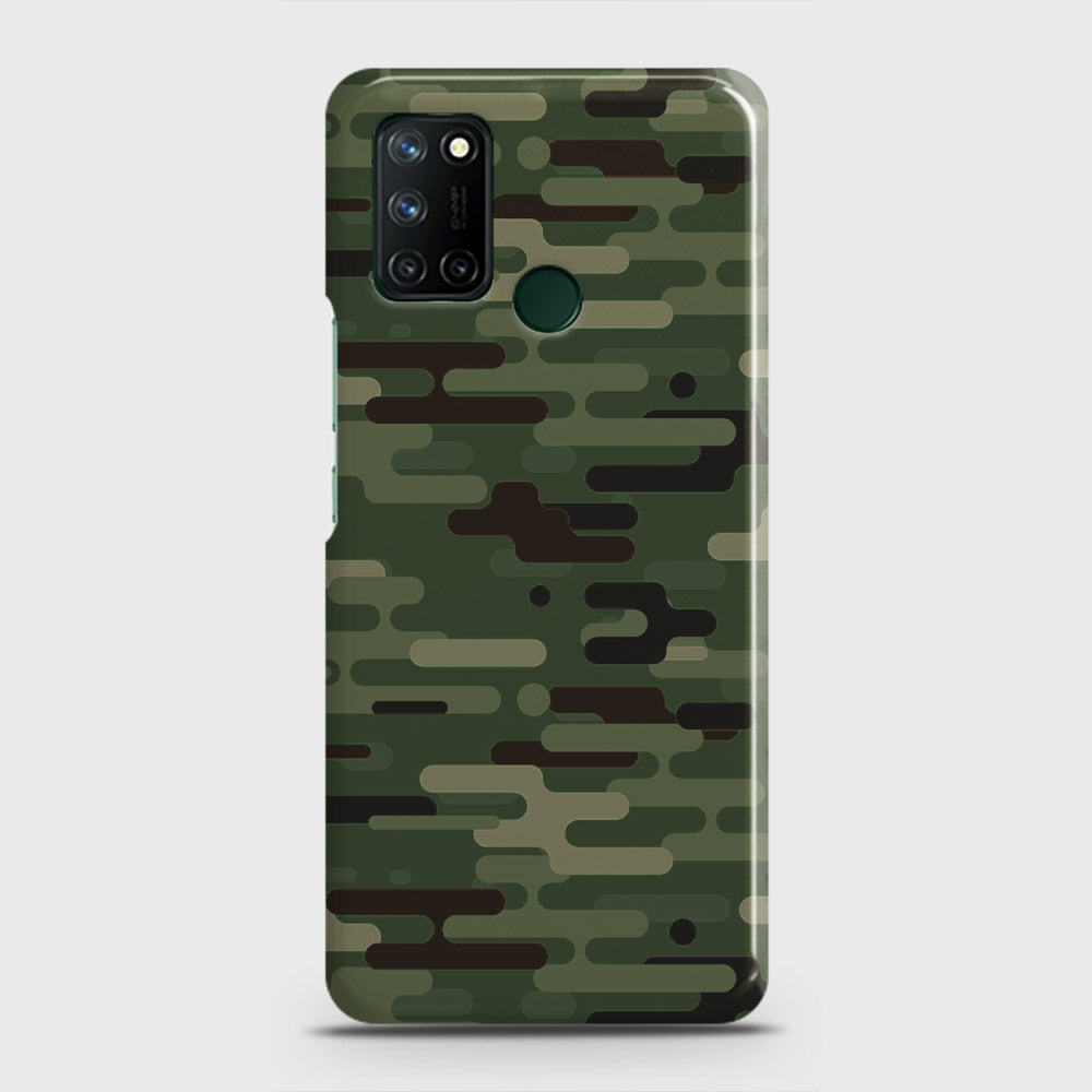 Realme C17 Cover - Camo Series 2 - Light Green Design - Matte Finish - Snap On Hard Case with LifeTime Colors Guarantee