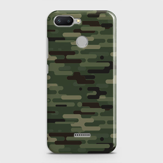 Xiaomi Redmi 6 Cover - Camo Series 2 - Light Green Design - Matte Finish - Snap On Hard Case with LifeTime Colors Guarantee