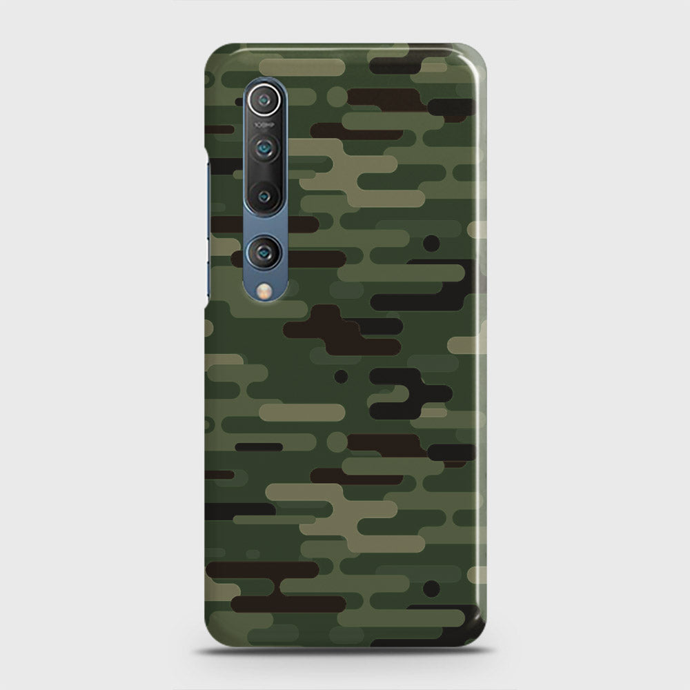 Xiaomi Mi 10 Pro Cover - Camo Series 2 - Light Green Design - Matte Finish - Snap On Hard Case with LifeTime Colors Guarantee