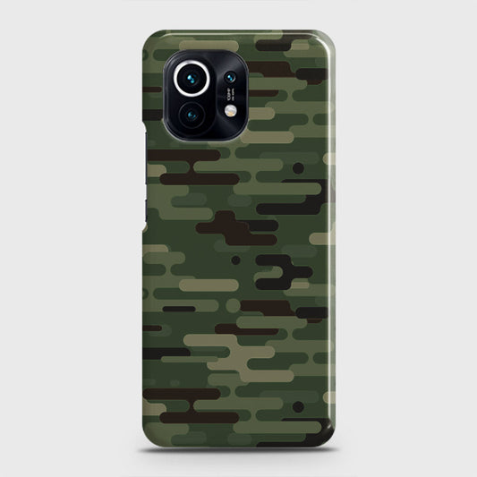 Xiaomi Mi 11 Cover - Camo Series 2 - Light Green Design - Matte Finish - Snap On Hard Case with LifeTime Colors Guarantee