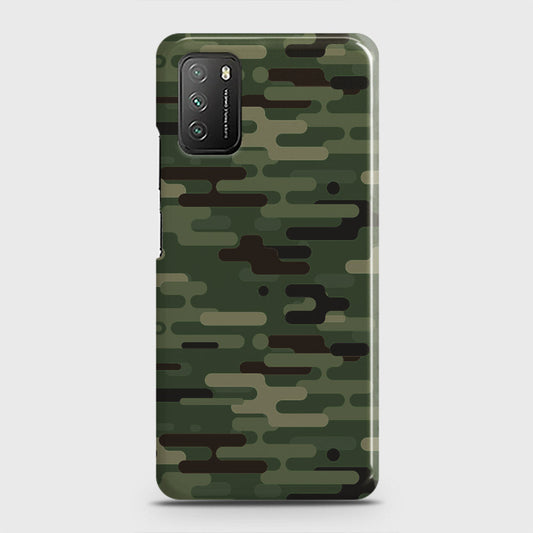 Xiaomi Poco M3 Cover - Camo Series 2 - Light Green Design - Matte Finish - Snap On Hard Case with LifeTime Colors Guarantee