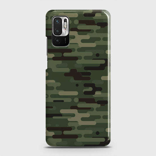 Xiaomi Redmi Note 10 5G Cover - Camo Series 2 - Light Green Design - Matte Finish - Snap On Hard Case with LifeTime Colors Guarantee