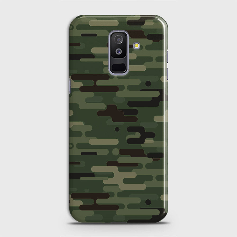 Samsung Galaxy A6 Plus 2018 Cover - Camo Series 2 - Light Green Design - Matte Finish - Snap On Hard Case with LifeTime Colors Guarantee