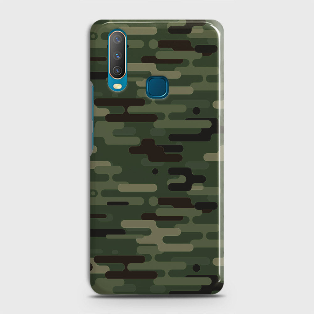 Vivo Y17 Cover - Camo Series 2 - Light Green Design - Matte Finish - Snap On Hard Case with LifeTime Colors Guarantee