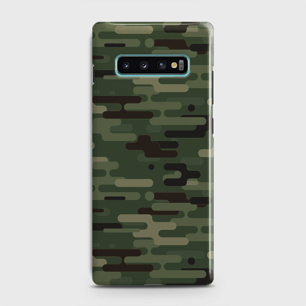 Samsung Galaxy S10 Plus Cover - Camo Series 2 - Light Green Design - Matte Finish - Snap On Hard Case with LifeTime Colors Guarantee