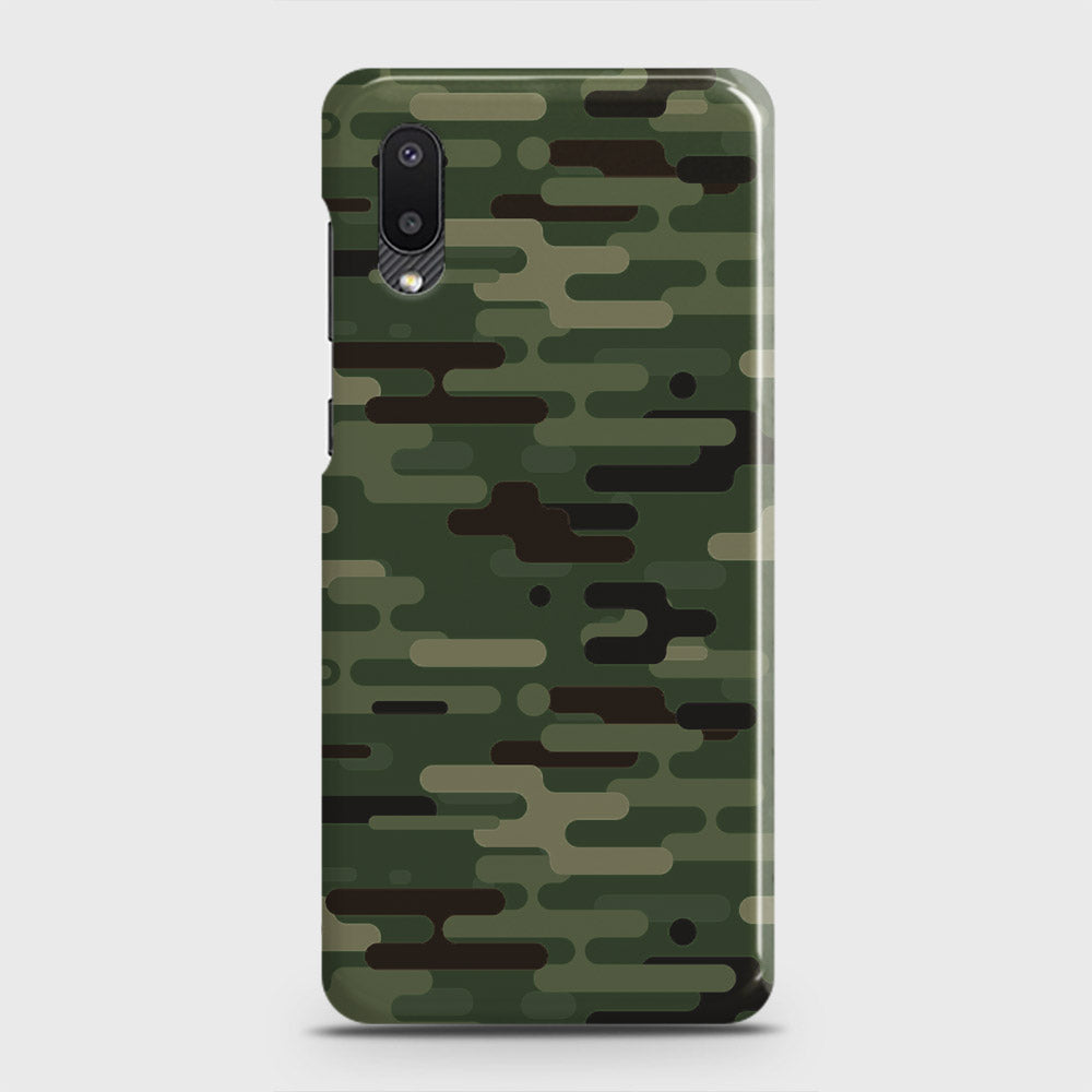 Samsung Galaxy A02 Cover - Camo Series 2 - Light Green Design - Matte Finish - Snap On Hard Case with LifeTime Colors Guarantee