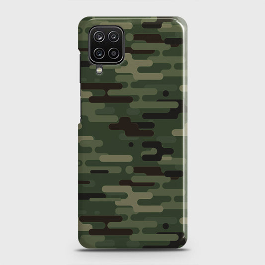 Samsung Galaxy A12 Cover - Camo Series 2 - Light Green Design - Matte Finish - Snap On Hard Case with LifeTime Colors Guarantee