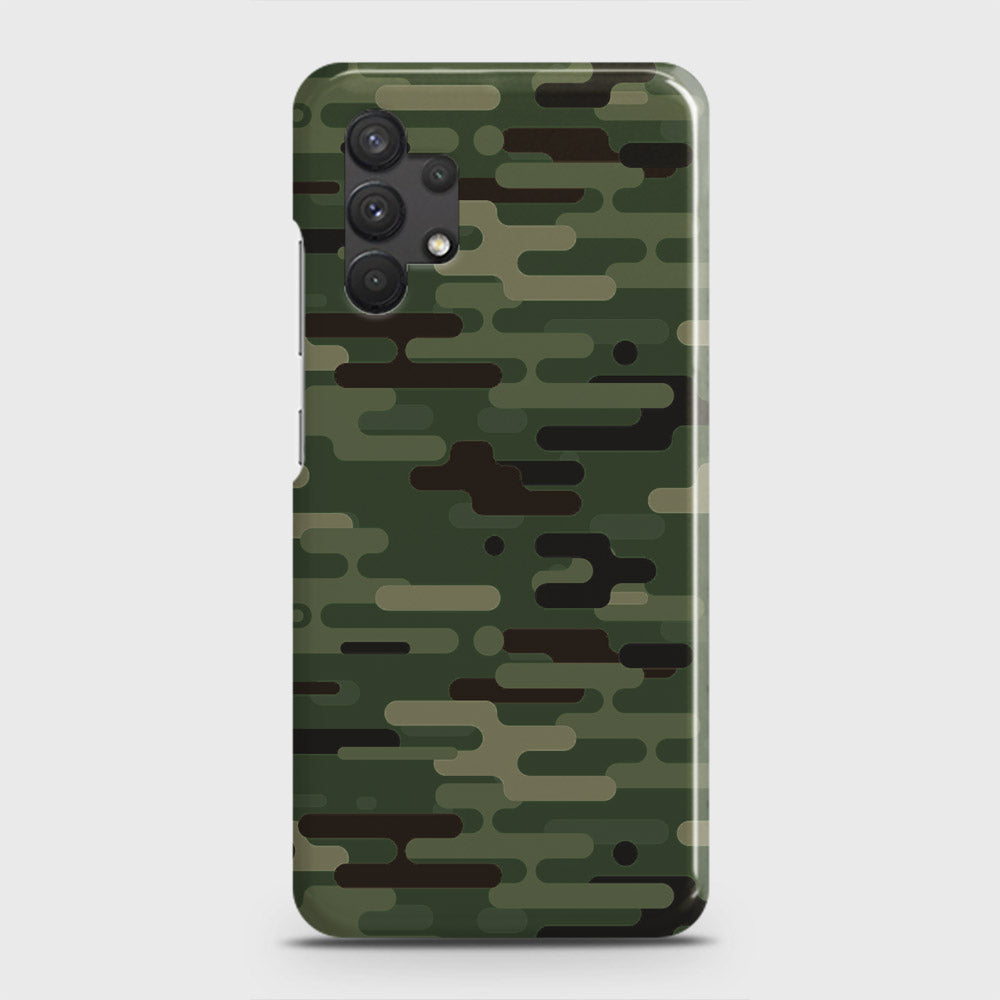 Samsung Galaxy A32 Cover - Camo Series 2 - Light Green Design - Matte Finish - Snap On Hard Case with LifeTime Colors Guarantee