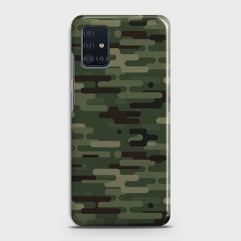 Samsung Galaxy A51 Cover - Camo Series 2 - Light Green Design - Matte Finish - Snap On Hard Case with LifeTime Colors Guarantee