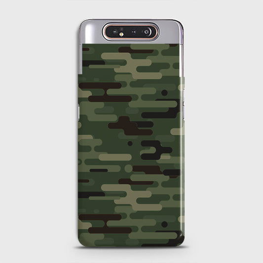 Samsung Galaxy A80 Cover - Camo Series 2 - Light Green Design - Matte Finish - Snap On Hard Case with LifeTime Colors Guarantee