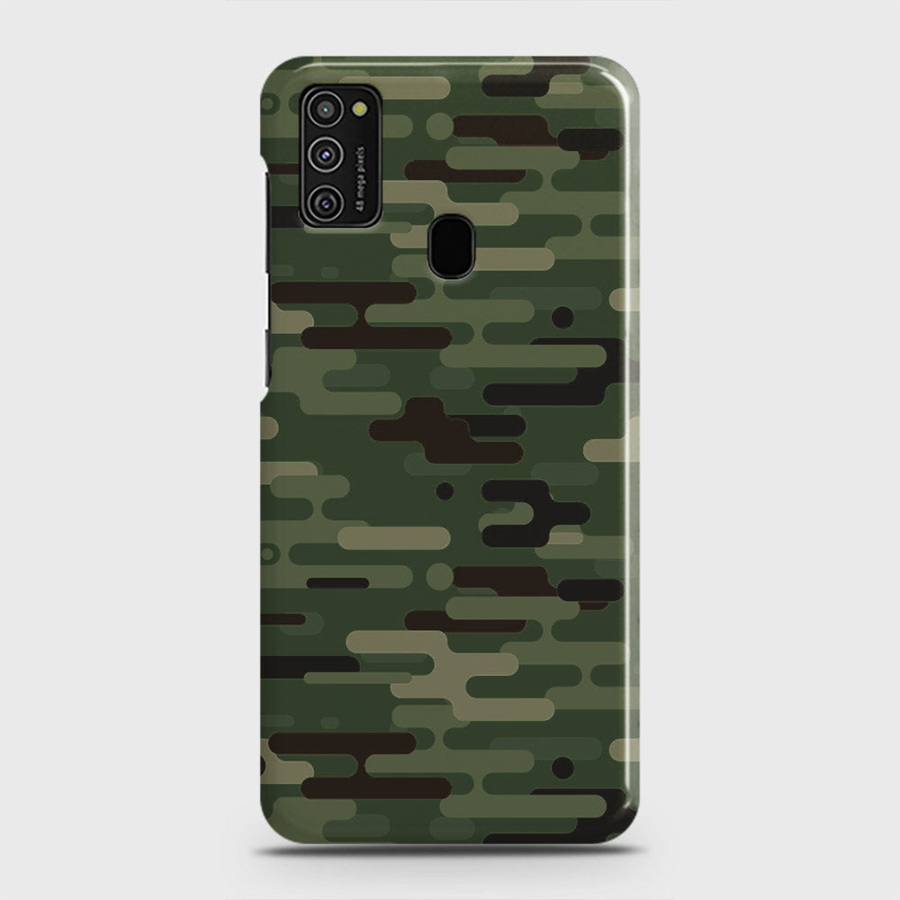 Samsung Galaxy M21 Cover - Camo Series 2 - Light Green Design - Matte ...