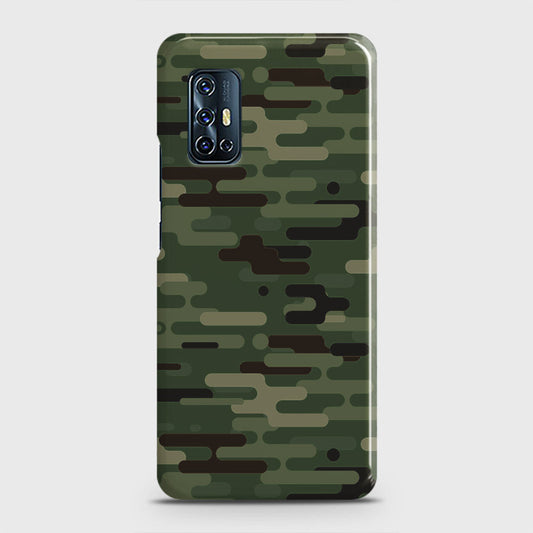 Vivo V17 Cover - Camo Series 2 - Light Green Design - Matte Finish - Snap On Hard Case with LifeTime Colors Guarantee