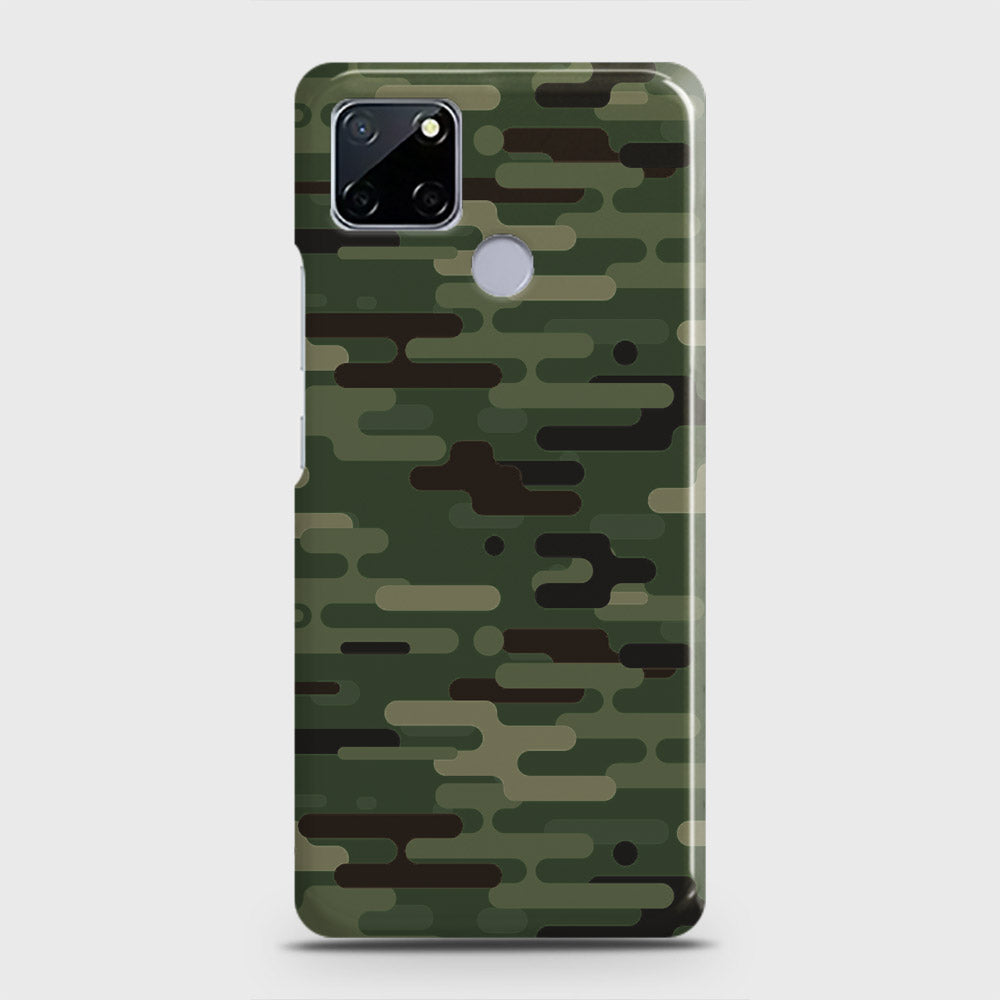 Realme C12 Cover - Camo Series 2 - Light Green Design - Matte Finish - Snap On Hard Case with LifeTime Colors Guarantee