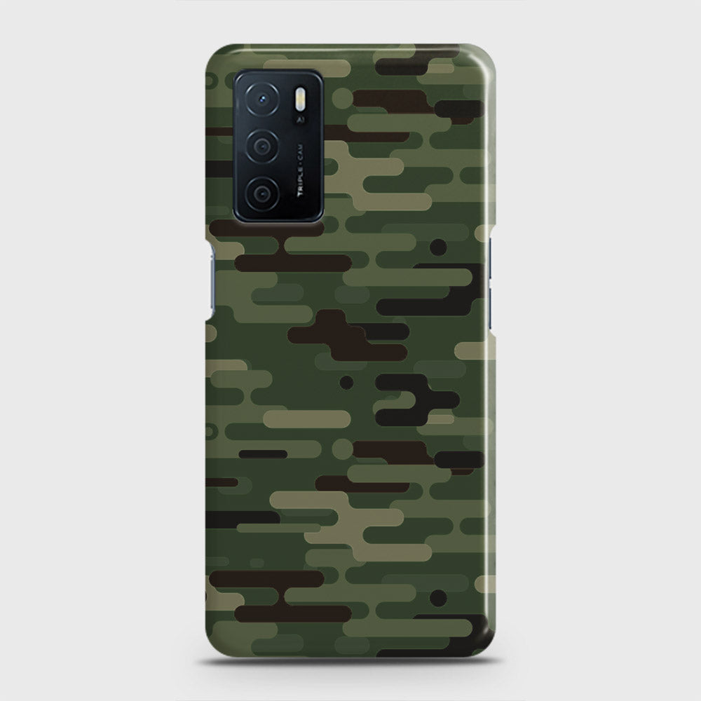 Oppo A16 Cover - Camo Series 2 - Light Green Design - Matte Finish - Snap On Hard Case with LifeTime Colors Guarantee