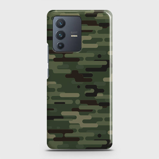 Vivo V23 5G Cover - Camo Series 2 - Light Green Design - Matte Finish - Snap On Hard Case with LifeTime Colors Guarantee