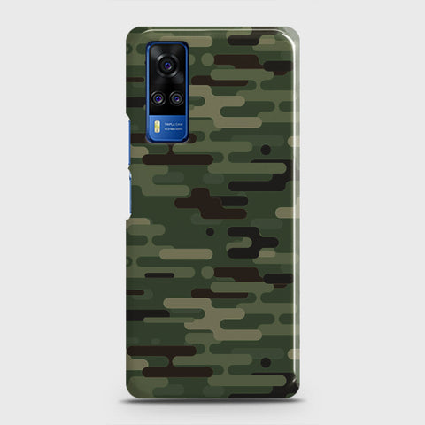 Vivo Y33  Cover - Camo Series 2 - Light Green Design - Matte Finish - Snap On Hard Case with LifeTime Colors Guarantee