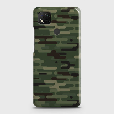 Xiaomi Redmi 10A Cover - Camo Series 2 - Light Green Design - Matte Finish - Snap On Hard Case with LifeTime Colors Guarantee