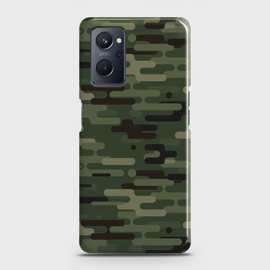 Realme 9i Cover - Camo Series 2 - Light Green Design - Matte Finish - Snap On Hard Case with LifeTime Colors Guarantee