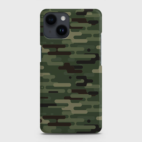 iPhone 14 Cover - Camo Series 2 - Light Green Design - Matte Finish - Snap On Hard Case with LifeTime Colors Guarantee