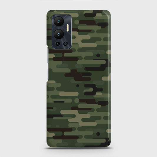 Infinix Hot 12 Cover - Camo Series 2 - Light Green Design - Matte Finish - Snap On Hard Case with LifeTime Colors Guarantee