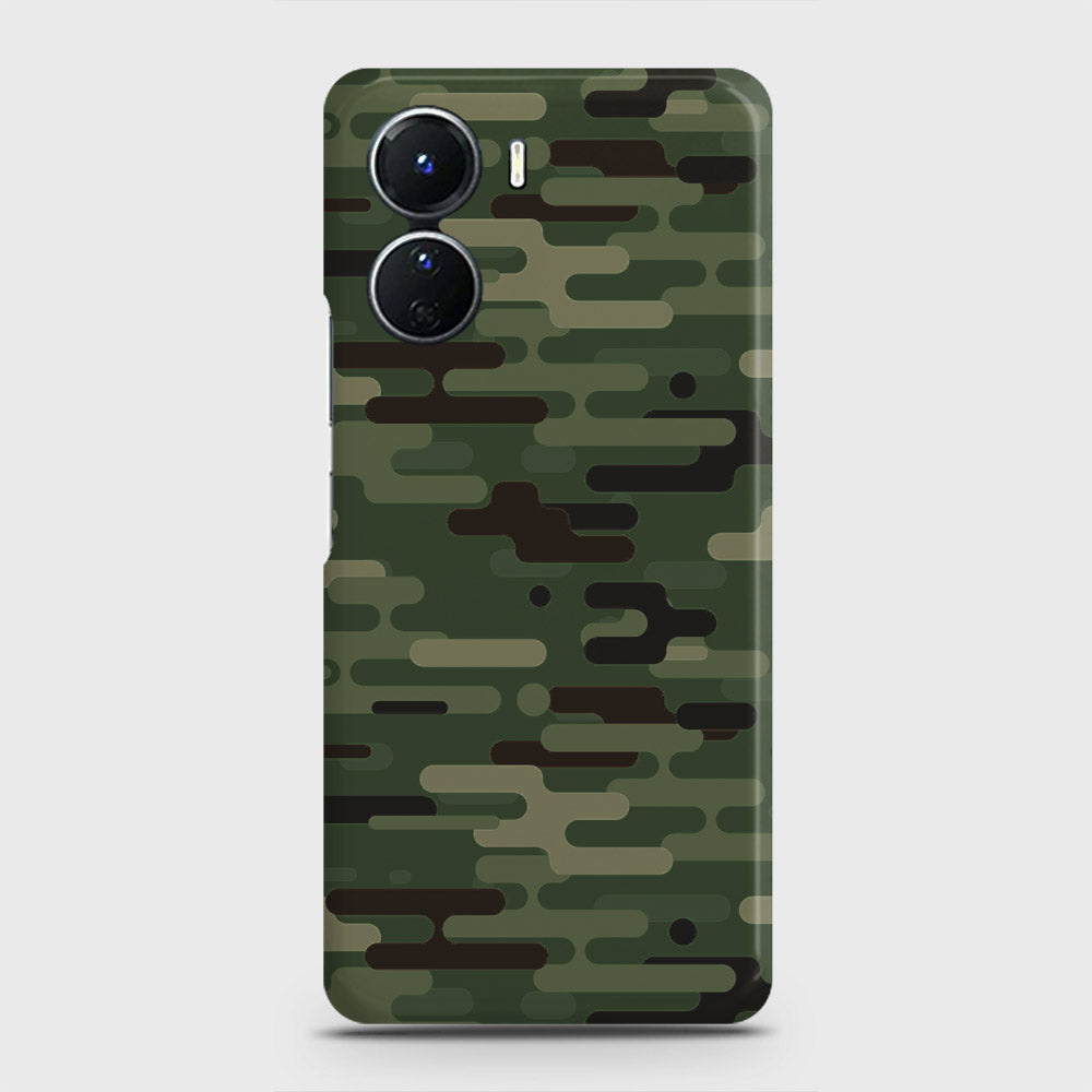 Vivo Y16 Cover - Camo Series 2 - Light Green Design - Matte Finish - Snap On Hard Case with LifeTime Colors Guarantee