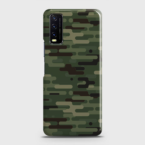 Vivo Y20  Cover - Camo Series 2 - Light Green Design - Matte Finish - Snap On Hard Case with LifeTime Colors Guarantee