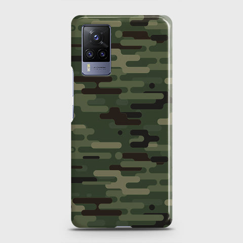 Vivo V21  Cover - Camo Series 2 - Light Green Design - Matte Finish - Snap On Hard Case with LifeTime Colors Guarantee