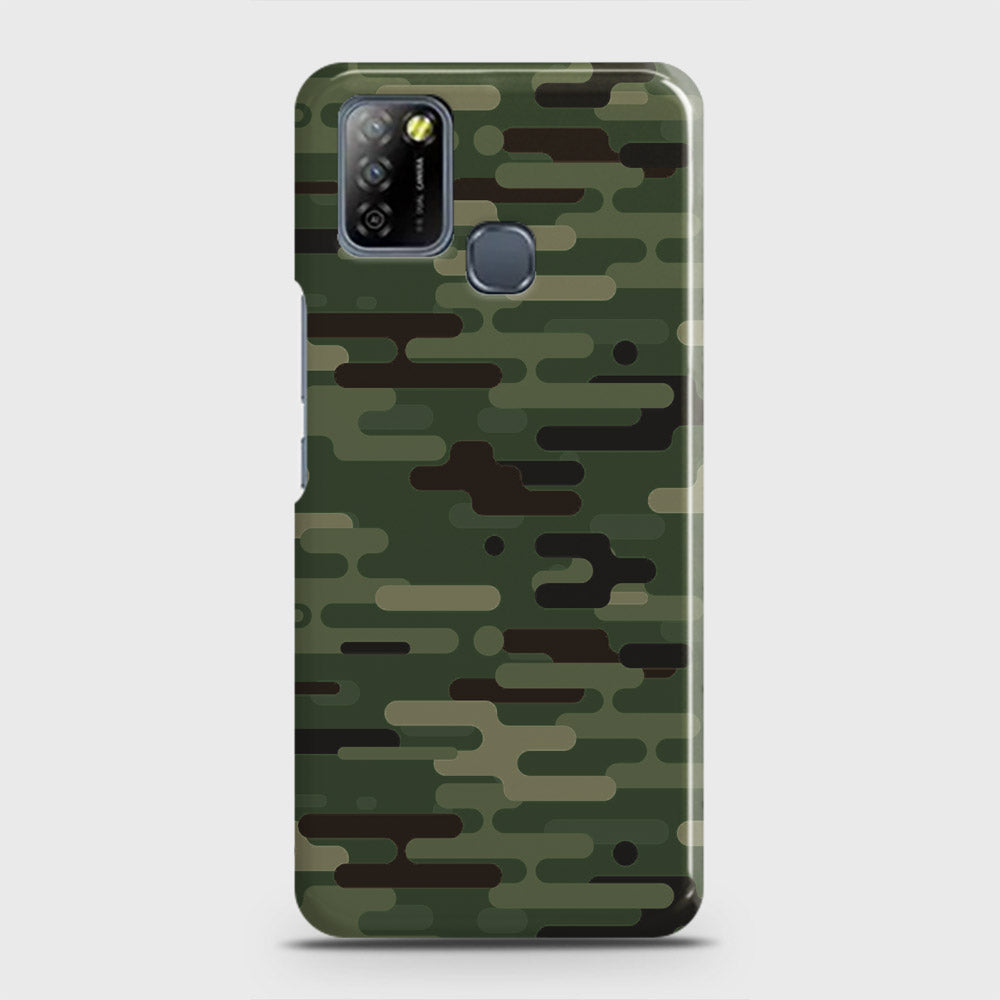 Infinix Smart 5 Cover - Camo Series 2 - Light Green Design - Matte Finish - Snap On Hard Case with LifeTime Colors Guarantee