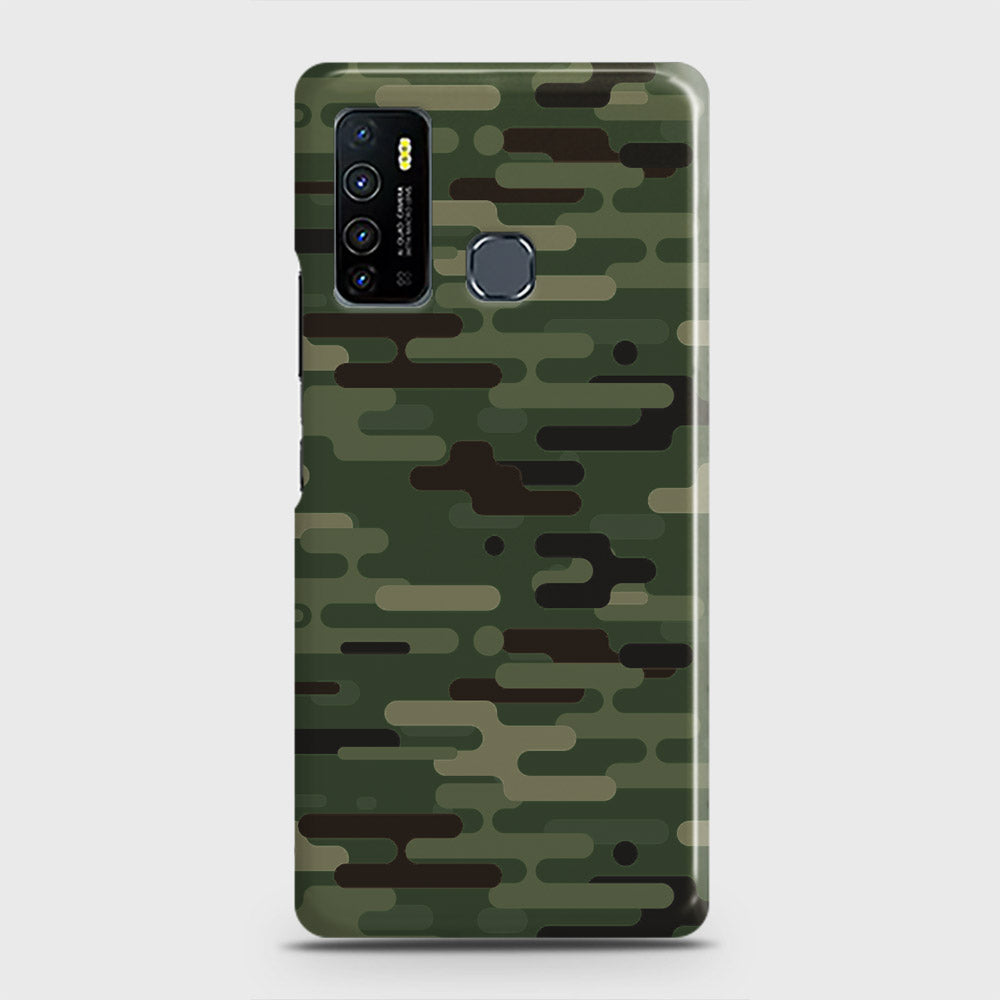 Infinix Hot 9 Pro Cover - Camo Series 2 - Light Green Design - Matte Finish - Snap On Hard Case with LifeTime Colors Guarantee