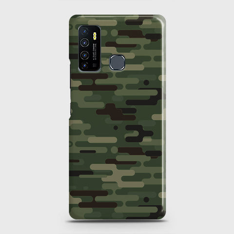 Infinix Hot 9 Pro Cover - Camo Series 2 - Light Green Design - Matte Finish - Snap On Hard Case with LifeTime Colors Guarantee