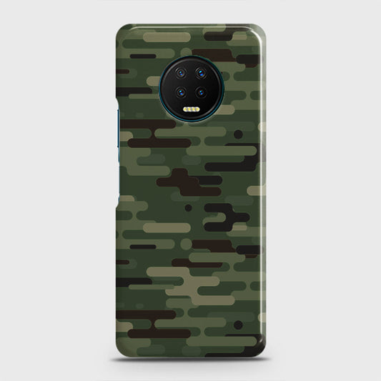 Infinix Note 7 Cover - Camo Series 2 - Light Green Design - Matte Finish - Snap On Hard Case with LifeTime Colors Guarantee