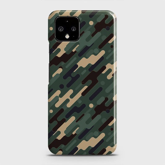 Google Pixel 4 Cover - Camo Series 3 - Light Green Design - Matte Finish - Snap On Hard Case with LifeTime Colors Guarantee