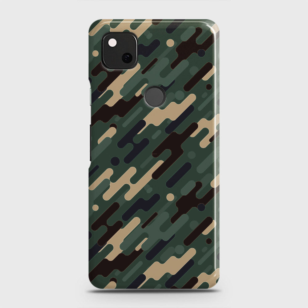Google Pixel 4a Cover - Camo Series 3 - Light Green Design - Matte Finish - Snap On Hard Case with LifeTime Colors Guarantee