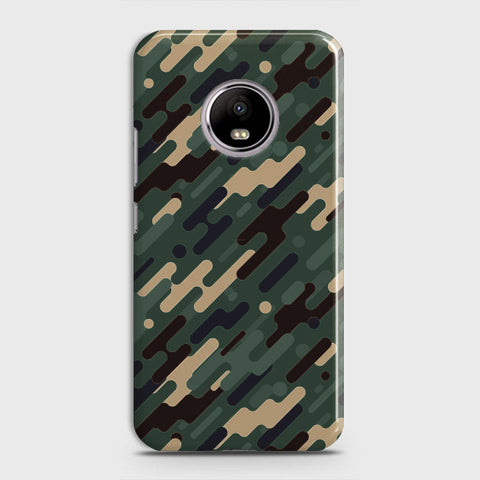 Motorola E4 Plus Cover - Camo Series 3 - Light Green Design - Matte Finish - Snap On Hard Case with LifeTime Colors Guarantee