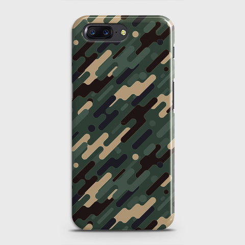 OnePlus 5  Cover - Camo Series 3 - Light Green Design - Matte Finish - Snap On Hard Case with LifeTime Colors Guarantee