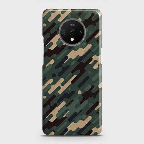 OnePlus 7T Cover - Camo Series 3 - Light Green Design - Matte Finish - Snap On Hard Case with LifeTime Colors Guarantee