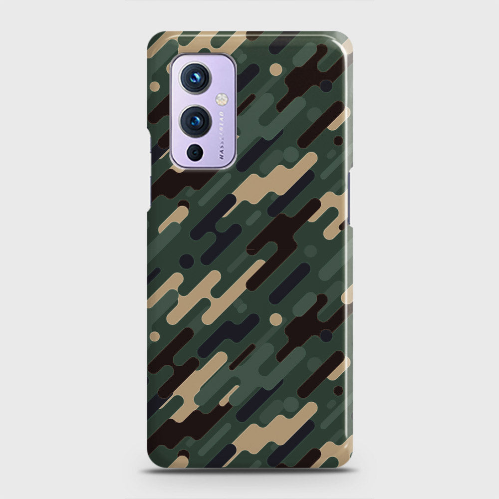 OnePlus 9  Cover - Camo Series 3 - Light Green Design - Matte Finish - Snap On Hard Case with LifeTime Colors Guarantee