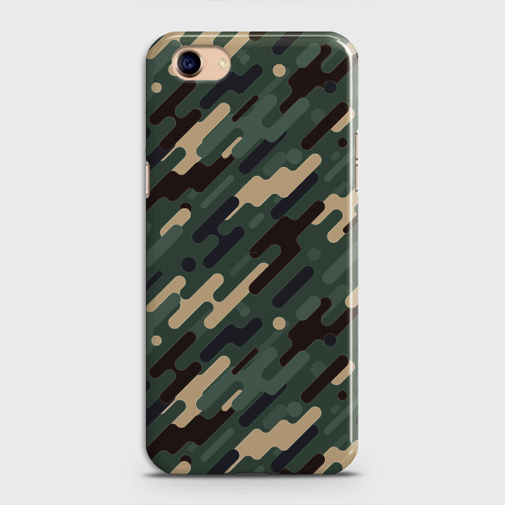 Oppo A83 / A1 Cover - Camo Series 3 - Light Green Design - Matte Finish - Snap On Hard Case with LifeTime Colors Guarantee