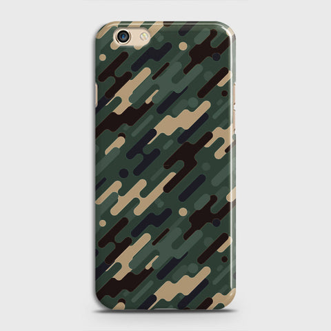 Oppo F3 Cover - Camo Series 3 - Light Green Design - Matte Finish - Snap On Hard Case with LifeTime Colors Guarantee