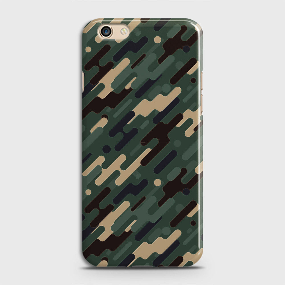 Oppo F3 Plus Cover - Camo Series 3 - Light Green Design - Matte Finish - Snap On Hard Case with LifeTime Colors Guarantee