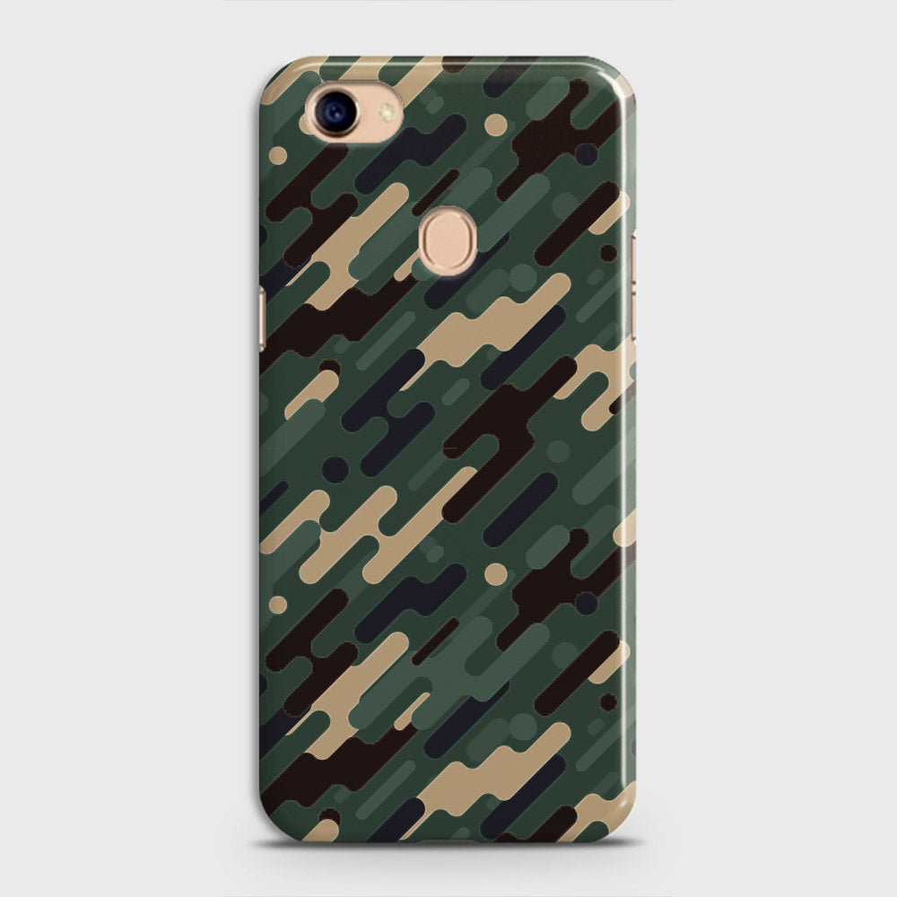 Oppo F7 Cover - Camo Series 3 - Light Green Design - Matte Finish - Snap On Hard Case with LifeTime Colors Guarantee