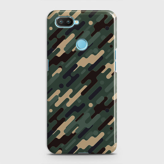 Realme 2 Cover - Camo Series 3 - Light Green Design - Matte Finish - Snap On Hard Case with LifeTime Colors Guarantee