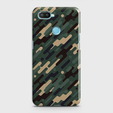 Realme 2 Cover - Camo Series 3 - Light Green Design - Matte Finish - Snap On Hard Case with LifeTime Colors Guarantee